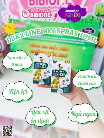 Vitamin D3K2 Lineabon xịt hoặc nhỏ giọt - Nhận ngay quà tặng cực chất!
