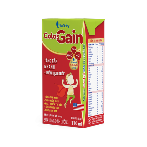 Sữa nước Colos Gain - Thùng 48 hộp