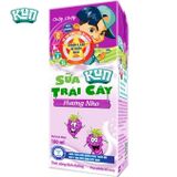 KUN - Sữa trái cây vị nho thùng 48 hộp x 180ml