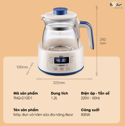 Bear - Máy hâm nước pha sữa TNQ-D12D1