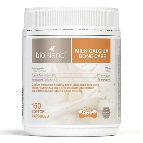 Bio Island - Milk canxi cho bé 12+ & người lớn 150v (ÚC)