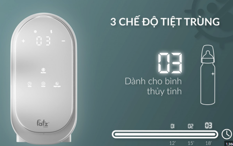 Fatz - Máy hâm sữa tiệt trùng 2 bình FB3090