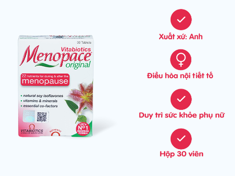 MENOPACE cân băng nội tiết tố 30psc