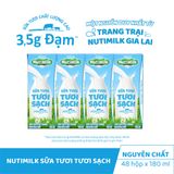 NutiMilk STTT không đường 180ml lốc 4- thùng 48H