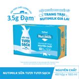 NutiMilk STTT không đường 180ml lốc 4- thùng 48H