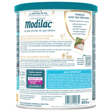 Modilac dị ứng số 2 800g