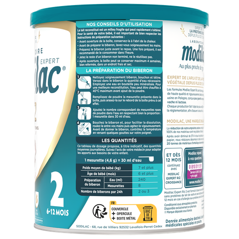 Modilac dị ứng số 2 800g