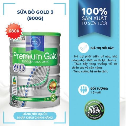 ROYAL AUSNZ - Toddler Milk Drink số 3 900g (1-3 tuổi)