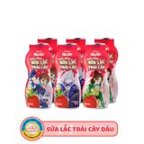 Nuvi sữa lắc trái cây dâu 80ml lốc 6 - thùng 48H