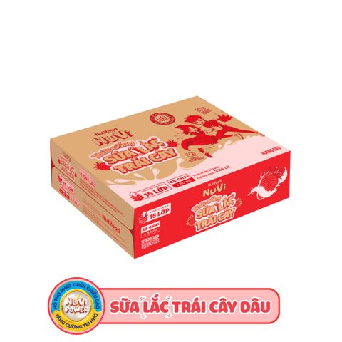 Nuvi sữa lắc trái cây dâu 80ml lốc 6 - thùng 48H
