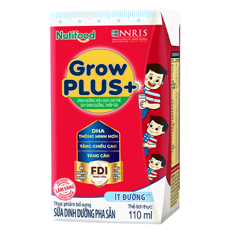 Sữa nước Growplus ít đường 110ml