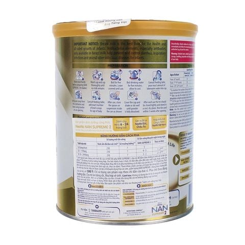 Sữa Nan Supreme số 2 - 800g (6 - 24 tháng)