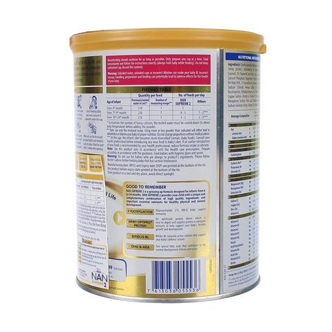 Sữa Nan Supreme số 2 - 800g (6 - 24 tháng)