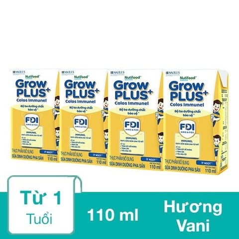 Sữa nước GrowPLUS+ Colos Immunel - thùng 12 lốc - 48h