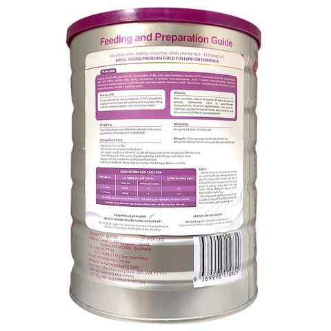 ROYAL AUSNZ - Follow-on Formula số 2 900g (6-12 tháng)