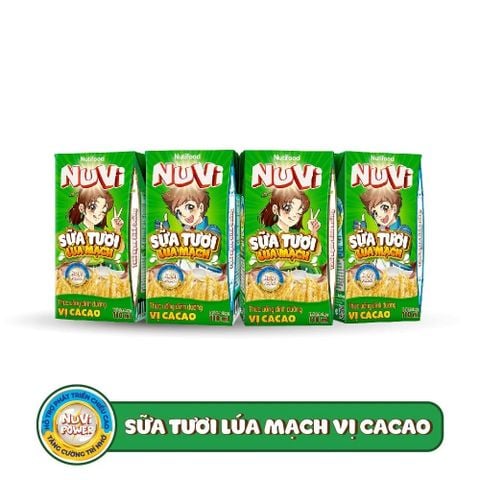 Nuvi sữa tươi lúa mạch 110ml lốc 4 - thùng 48H