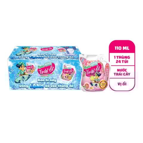 KUN  - Nước trái cây vị ổi thùng 24 túi x 110ml