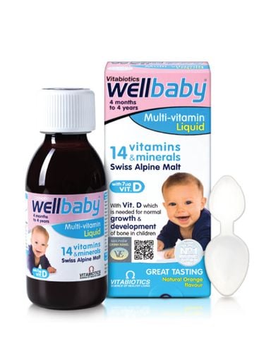Wellbaby cty - Vitamin tổng hợp cho bé từ 4m - 4y (Anh)