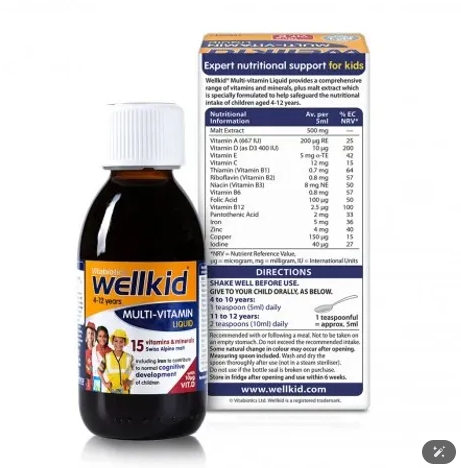Wellkid cty - Vitamin tổng hợp cho bé từ 4y - 12y (Anh)