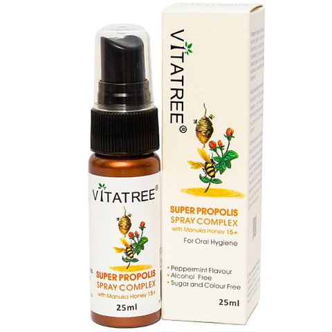 Keo ong Super Propolis Spray Complex Vitatree chống oxy hóa, hỗ trợ bảo vệ cơ thể (25ml)