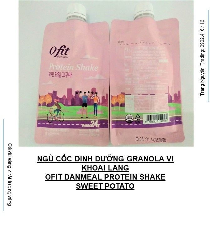 NGŨ CỐC DINH DƯỠNG GRANOLA VỊ KHOAI LANG - OFIT DANMEAL PROTEIN SHAKE SWEET POTATO