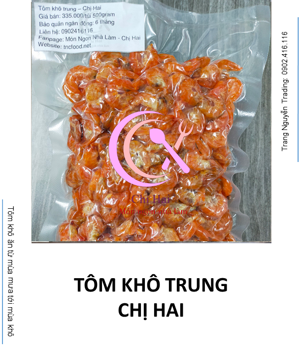 TÔM KHÔ TRUNG CHỊ HAI