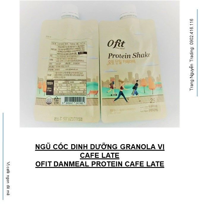 NGŨ CỐC DINH DƯỠNG GRANOLA VỊ CAFE LATE - OFIT DANMEAL PROTEIN CAFE LATE