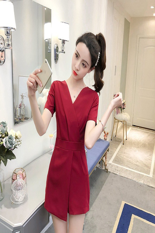 Jumsuit Cổ V Tay Ngắn -  MS 5006