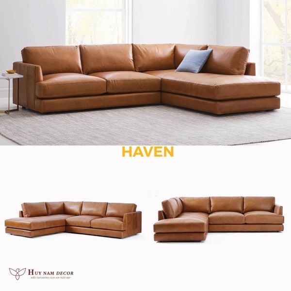 Sofa góc Chữ L Haven Cao Cấp | Tặng gối – Nhà 365