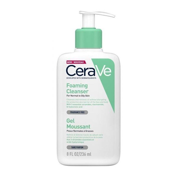 CERAVE - Foaming Facial Cleanser, For Nomal To Oily Skin 236ml – KakoVN