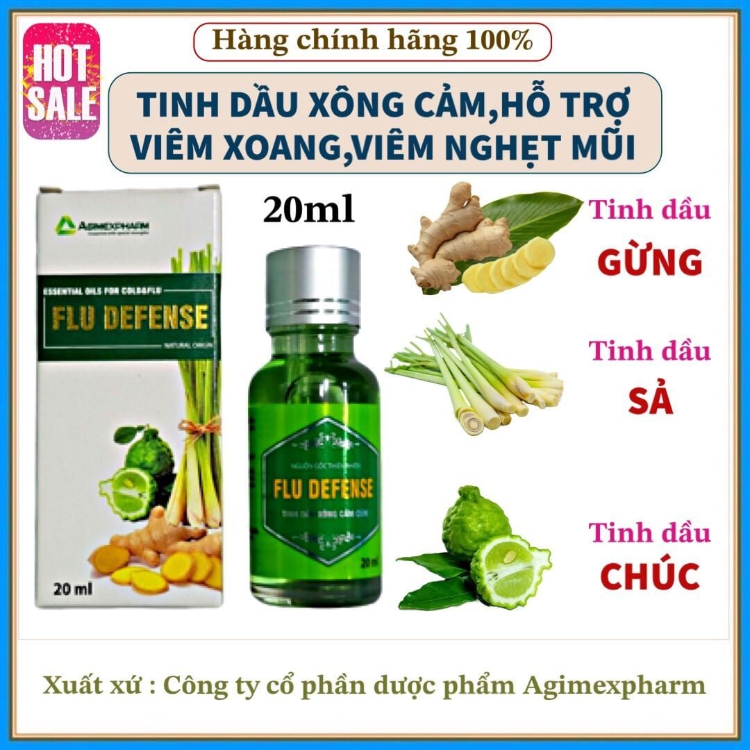 Tinh dầu xông cảm cúm FLU DEFENSE