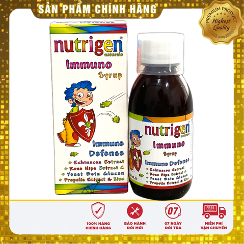  [TẶNG 2 XE Ô TÔ +VÍ] KHI MUA 2 Nutrigen Naturale Immuno - Siro Trẻ Em - Bổ Sung Dinh Dưỡng Tăng Sức Đề Kháng 