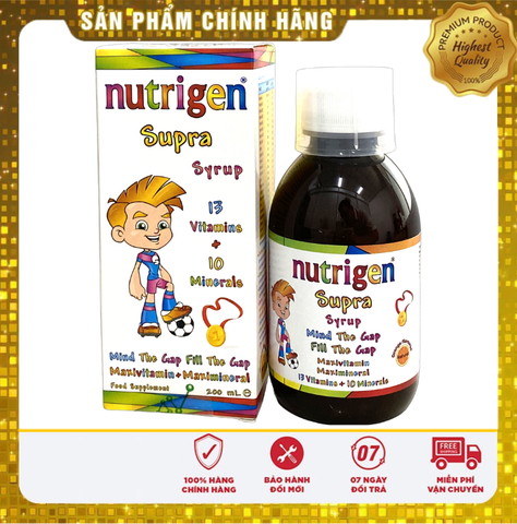  [TẶNG 2 XE Ô TÔ +VÍ KHI MUA] Nutrigen Supra Syrup - Siro Trẻ Em - Bổ Sung Dinh Dưỡng Và Vi Chất 