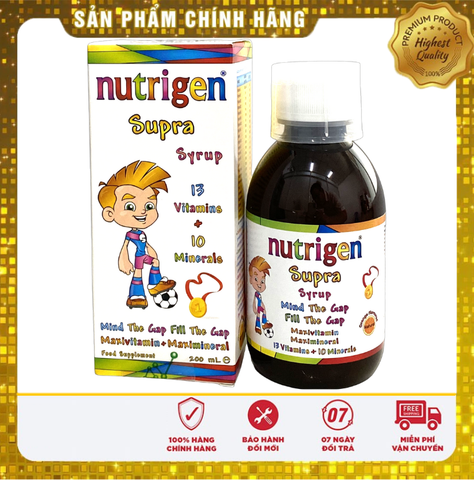  [TẶNG 1 XE Ô TÔ KHI MUA] Nutrigen Supra Syrup - Siro Trẻ Em - Bổ Sung Dinh Dưỡng Và Vi Chất 
