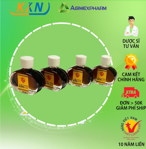  4 CHAI DẦU GIÓ KIM AGI - NÂU 6ml 