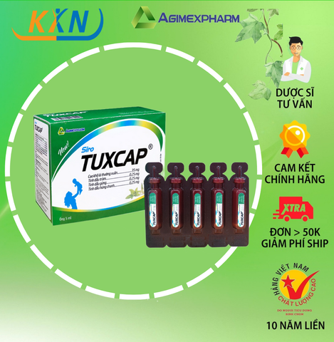  TPCN Siro Tuxcap - hỗ trợ giảm đờm, giảm ho, giảm đau rát họng 