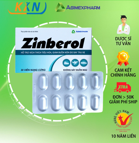  ZINBEROL HỖ TRỢ KÍCH THÍCH TIÊU HÓA, LÀM ẤM BỤNG 