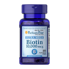 Ultra Mega Biotin Puritan's Pride 10000mcg 100 viên hỗ trợ giảm rụng tóc