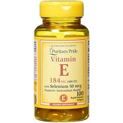 Vitamin E 400IU Và 50mcg Selen Puritan's Pride, 100 viên của Mỹ