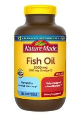 Fish Oil 1200 mg 360mg OMEGA-3 Nature Made 200 viên dầu cá giúp bảo vệ tim mạch, sáng mắt