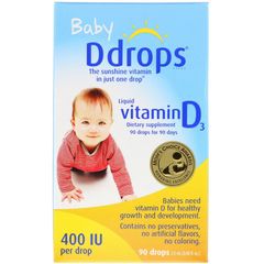 Baby Ddrops 400 IU Vitamin D 90ml bổ sung vitamin D cho bé