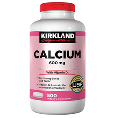 Signature Calcium With Vitamin D3 Kirkland 500 viên bổ sung Canxi