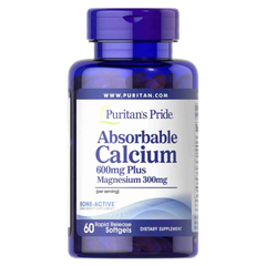 Absorbable Calcium 600 mg plus Magnesium 300mg 60 viên bổ sung canxi và magiê