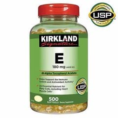 Signature Vitamin E Kirkland  400 IU, 500 viên - Bổ sung Vitamin E