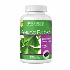 Ginkgo Biloba 120mg & Vinpocetin Trunature 340 viên hỗ trợ bổ não, trị tiền đình, tăng trí nhớ