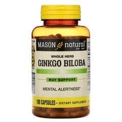 Ginkgo Biloba 500mg Mason Natural 180 viên uống hoạt huyết dưỡng não
