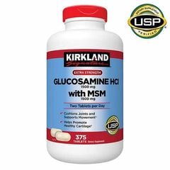 Viên bổ khớp Glucosamine HCL 1500mg with MSM Kirkland hộp 375 viên