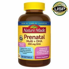 Bổ bầu Vitamin Prenatal Multi DHA Nature Made cho bà bầu và phụ nữ trước khi mang thai
