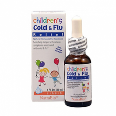 Siro Children Cold & Flu Relief Natrabio 30ml trị ho cảm cúm dành cho bé