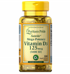 Viên uống bổ sung Vitamin D3 125mcg Puritans Pride 100 viên